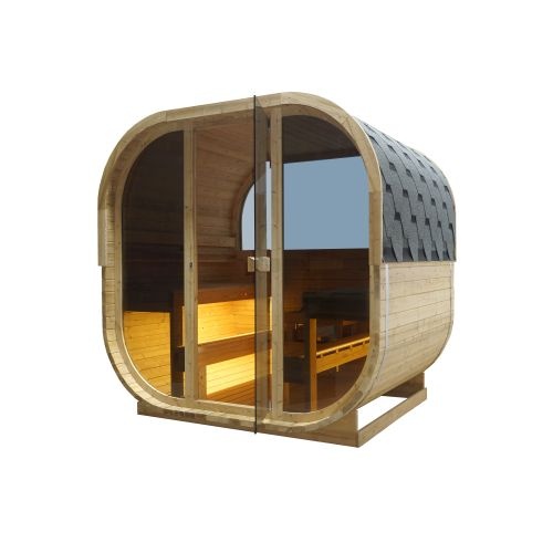 Sauna zewnętrzna ogrodowa 6 osobowa sucha Fińska świerk termiczny HANKO F60180 Sanotechnik
