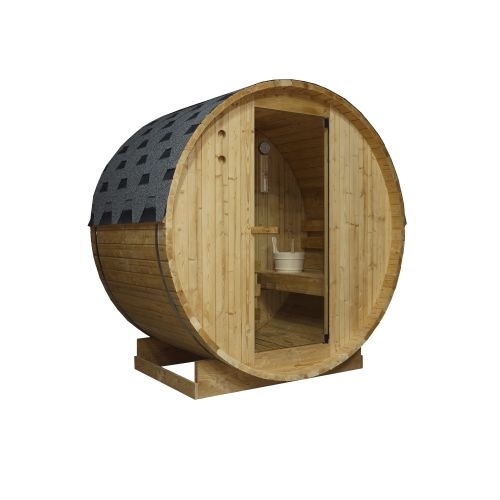 Sauna zewnętrzna ogrodowa beczka TROMSÖ M F50120